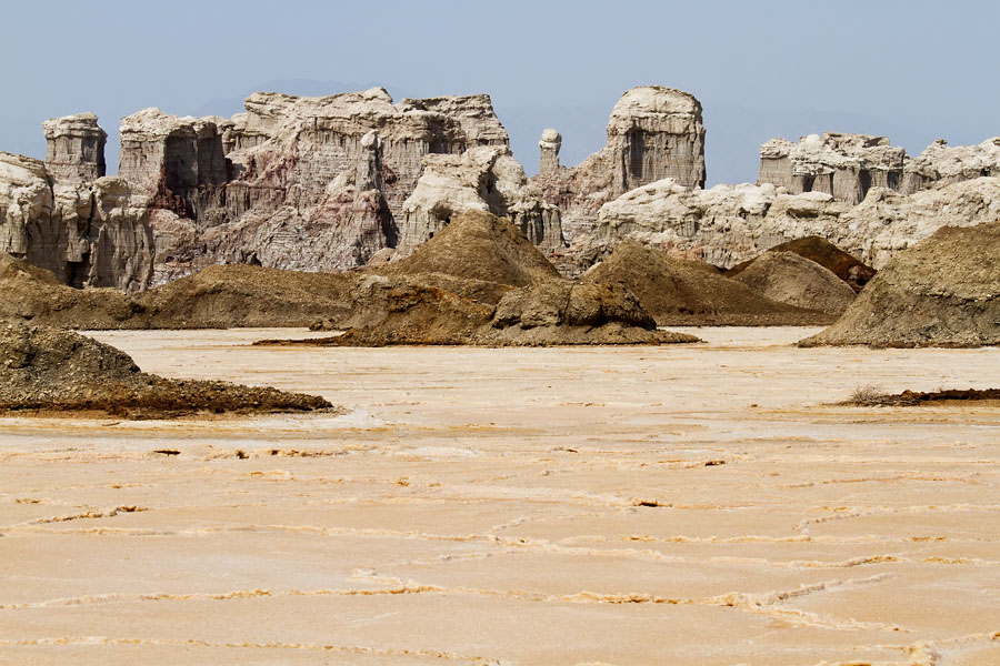  Salt mountains at the Dallol Depression, also called Danakil Depression   Ethiopia